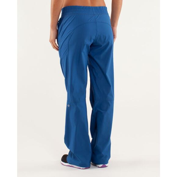 Lululemon Run Dog Runner Pant Womens 8 Limitless Blue Rulu Lined Stretch Glyde - Picture 3 of 14